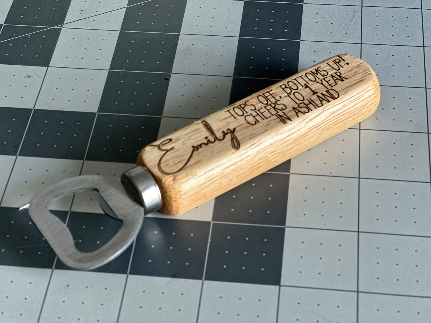 Wood Handled Bottle Opener